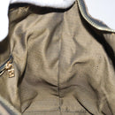 FENDI Zucca Canvas Vanity Pouch Black Brown Auth 125937-19