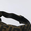 FENDI Zucca Canvas Vanity Pouch Black Brown Auth 125937-6