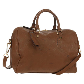 LOUIS VUITTON Empreinte Speedy Bandouliere 30 Hand Bag Brown M40900 Auth 125944