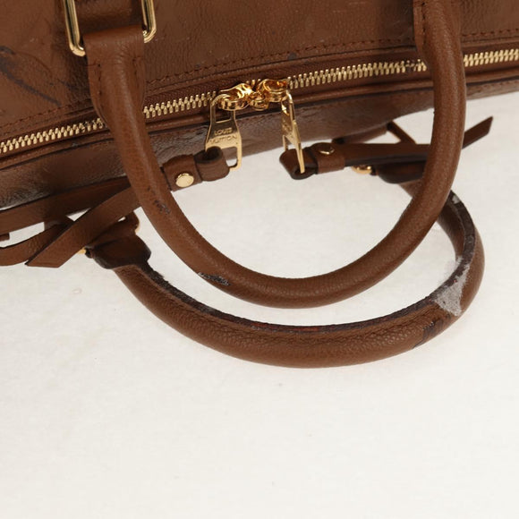 LOUIS VUITTON Empreinte Speedy Bandouliere 30 Hand Bag Brown M40900 Auth 125944