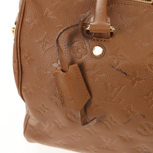 LOUIS VUITTON Empreinte Speedy Bandouliere 30 Hand Bag Brown M40900 Auth 125944