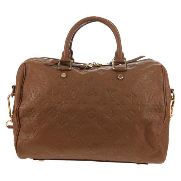 LOUIS VUITTON Empreinte Speedy Bandouliere 30 Hand Bag Brown M40900 Auth 125944