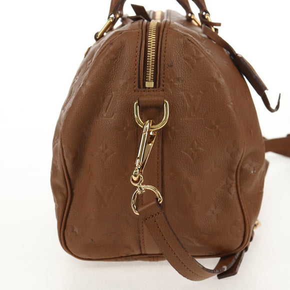 LOUIS VUITTON Empreinte Speedy Bandouliere 30 Hand Bag Brown M40900 Auth 125944