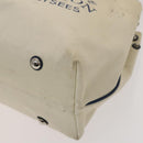 LOUIS VUITTON Cabas MM Tote Bag Canvas Beige Blue LV Auth 125947-14