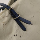 LOUIS VUITTON Cabas MM Tote Bag Canvas Beige Blue LV Auth 125947-10