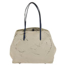 LOUIS VUITTON Cabas MM Tote Bag Canvas Beige Blue LV Auth 125947-2