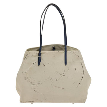 LOUIS VUITTON Cabas MM Tote Bag Canvas Beige Blue LV Auth 125947 - 0