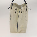LOUIS VUITTON Cabas MM Tote Bag Canvas Beige Blue LV Auth 125947-3