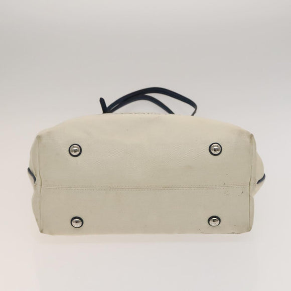 LOUIS VUITTON Cabas MM Tote Bag Canvas Beige Blue LV Auth 125947