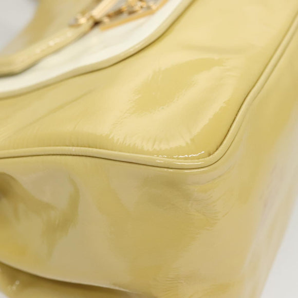 LOUIS VUITTON Vernis Cruise line Sac Picolour Hand Bag Beige M92547 Auth 125948