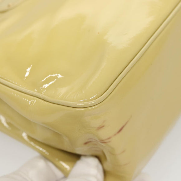 LOUIS VUITTON Vernis Cruise line Sac Picolour Hand Bag Beige M92547 Auth 125948