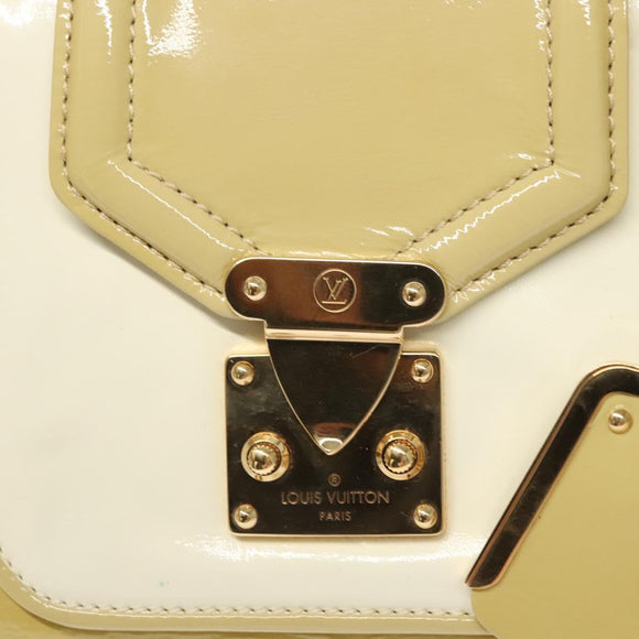 LOUIS VUITTON Vernis Cruise line Sac Picolour Hand Bag Beige M92547 Auth 125948