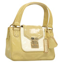 LOUIS VUITTON Vernis Cruise line Sac Picolour Hand Bag Beige M92547 Auth 125948-1
