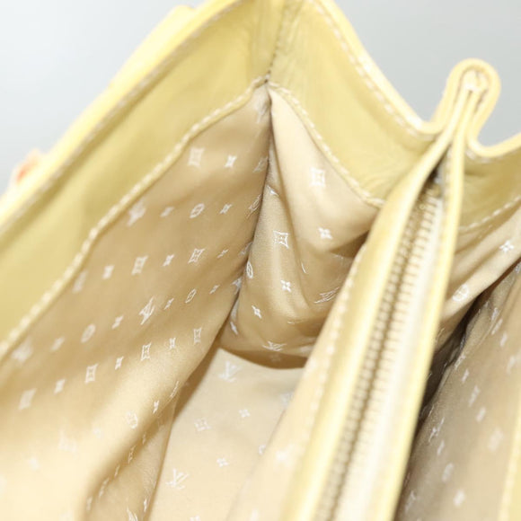 LOUIS VUITTON Vernis Cruise line Sac Picolour Hand Bag Beige M92547 Auth 125948