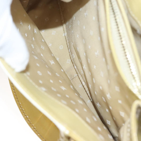 LOUIS VUITTON Vernis Cruise line Sac Picolour Hand Bag Beige M92547 Auth 125948