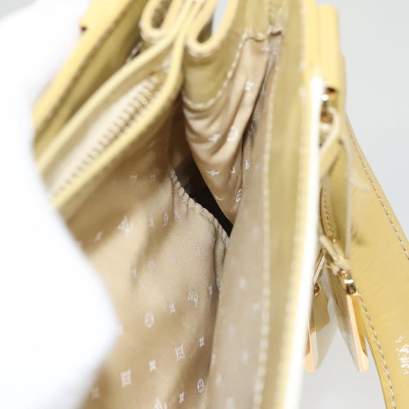 LOUIS VUITTON Vernis Cruise line Sac Picolour Hand Bag Beige M92547 Auth 125948