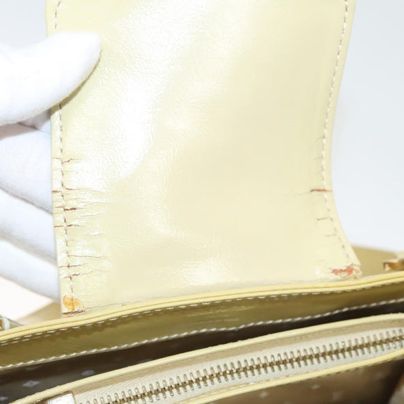 LOUIS VUITTON Vernis Cruise line Sac Picolour Hand Bag Beige M92547 Auth 125948