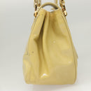 LOUIS VUITTON Vernis Cruise line Sac Picolour Hand Bag Beige M92547 Auth 125948-6