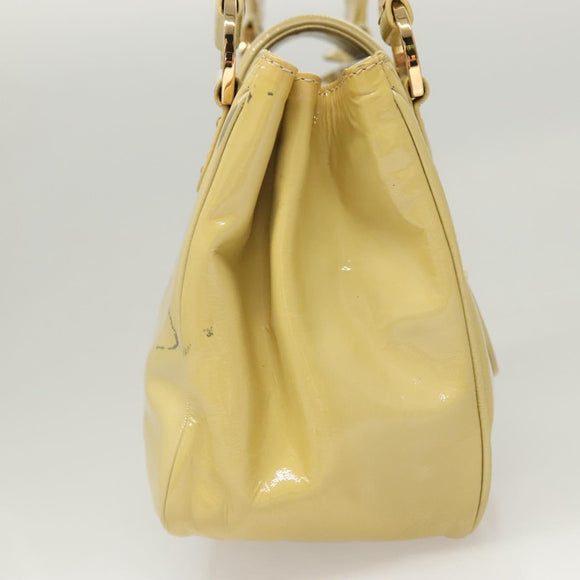 LOUIS VUITTON Vernis Cruise line Sac Picolour Hand Bag Beige M92547 Auth 125948