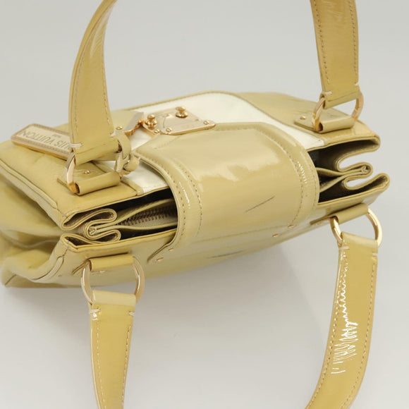 LOUIS VUITTON Vernis Cruise line Sac Picolour Hand Bag Beige M92547 Auth 125948