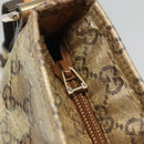 GUCCI GG Crystal Shoulder Bag Brown Gold 189749 Auth 125954-10