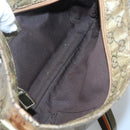 GUCCI GG Crystal Shoulder Bag Brown Gold 189749 Auth 125954-11