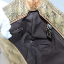 GUCCI GG Crystal Shoulder Bag Brown Gold 189749 Auth 125954-18