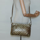 GUCCI GG Crystal Shoulder Bag Brown Gold 189749 Auth 125954-21