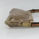 GUCCI GG Crystal Shoulder Bag Brown Gold 189749 Auth 125954-3