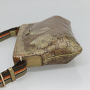 GUCCI GG Crystal Shoulder Bag Brown Gold 189749 Auth 125954-5