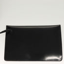 Salvatore Ferragamo Gancini Backpack Enamel Black Gold Auth 125955-23