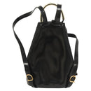 Salvatore Ferragamo Gancini Backpack Enamel Black Gold Auth 125955-2