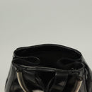 Salvatore Ferragamo Gancini Backpack Enamel Black Gold Auth 125955-6