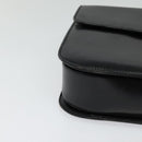 CELINE Hand Bag Leather Black Gold Auth 125958-9