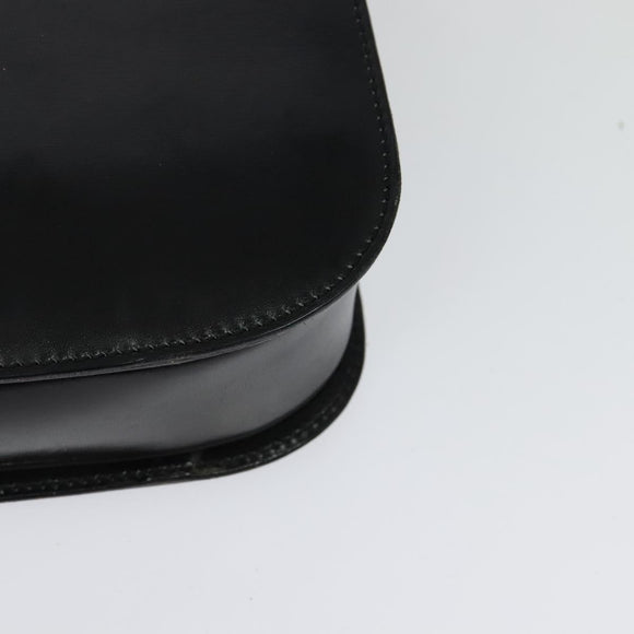 CELINE Hand Bag Leather Black Gold Auth 125958