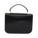 CELINE Hand Bag Leather Black Gold Auth 125958-2