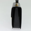 CELINE Hand Bag Leather Black Gold Auth 125958-4