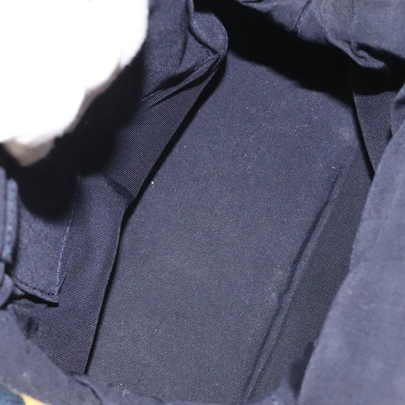 CHANEL Hand Bag Cotton Yellow CC Auth 125960V