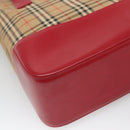 BURBERRY Nova Check Tote Bag Canvas Beige Gold Auth 125962-16