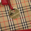 BURBERRY Nova Check Tote Bag Canvas Beige Gold Auth 125962-18