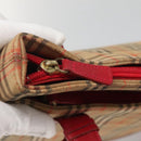 BURBERRY Nova Check Tote Bag Canvas Beige Gold Auth 125962-10