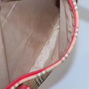 BURBERRY Nova Check Tote Bag Canvas Beige Gold Auth 125962-12