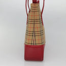 BURBERRY Nova Check Tote Bag Canvas Beige Gold Auth 125962-4