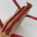 BURBERRY Nova Check Tote Bag Canvas Beige Gold Auth 125962-6