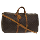 LOUIS VUITTON Monogram Keepall Bandouliere 60 Boston Bag M41412 LV Auth 125967-1