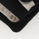 CHANEL Chain Shoulder Bag Nylon Black Silver CC Auth 125969-16