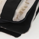 CHANEL Chain Shoulder Bag Nylon Black Silver CC Auth 125969-17