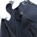 CHANEL Chain Shoulder Bag Nylon Black Silver CC Auth 125969-25