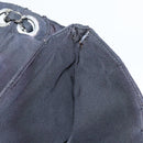 CHANEL Chain Shoulder Bag Nylon Black Silver CC Auth 125969-28