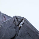 CHANEL Chain Shoulder Bag Nylon Black Silver CC Auth 125969-11